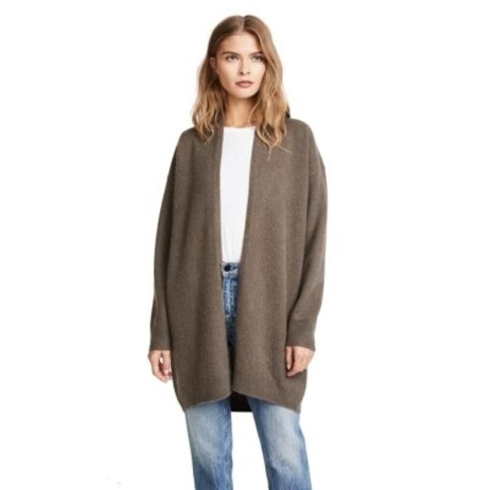 VINCE. L 100% Cashmere Cardigan Knit Sweater Open Front Luxury Designer Women's - Picture 1 of 5